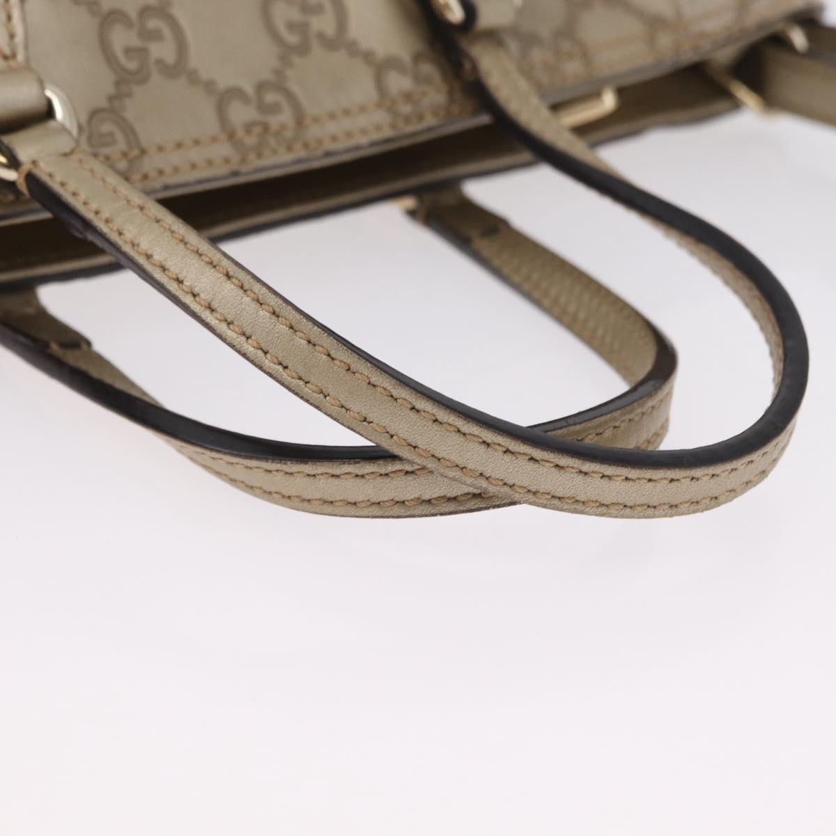 GUCCI GG Canvas Guccissima Hand Bag 2way Gold 353121 Auth ka6419