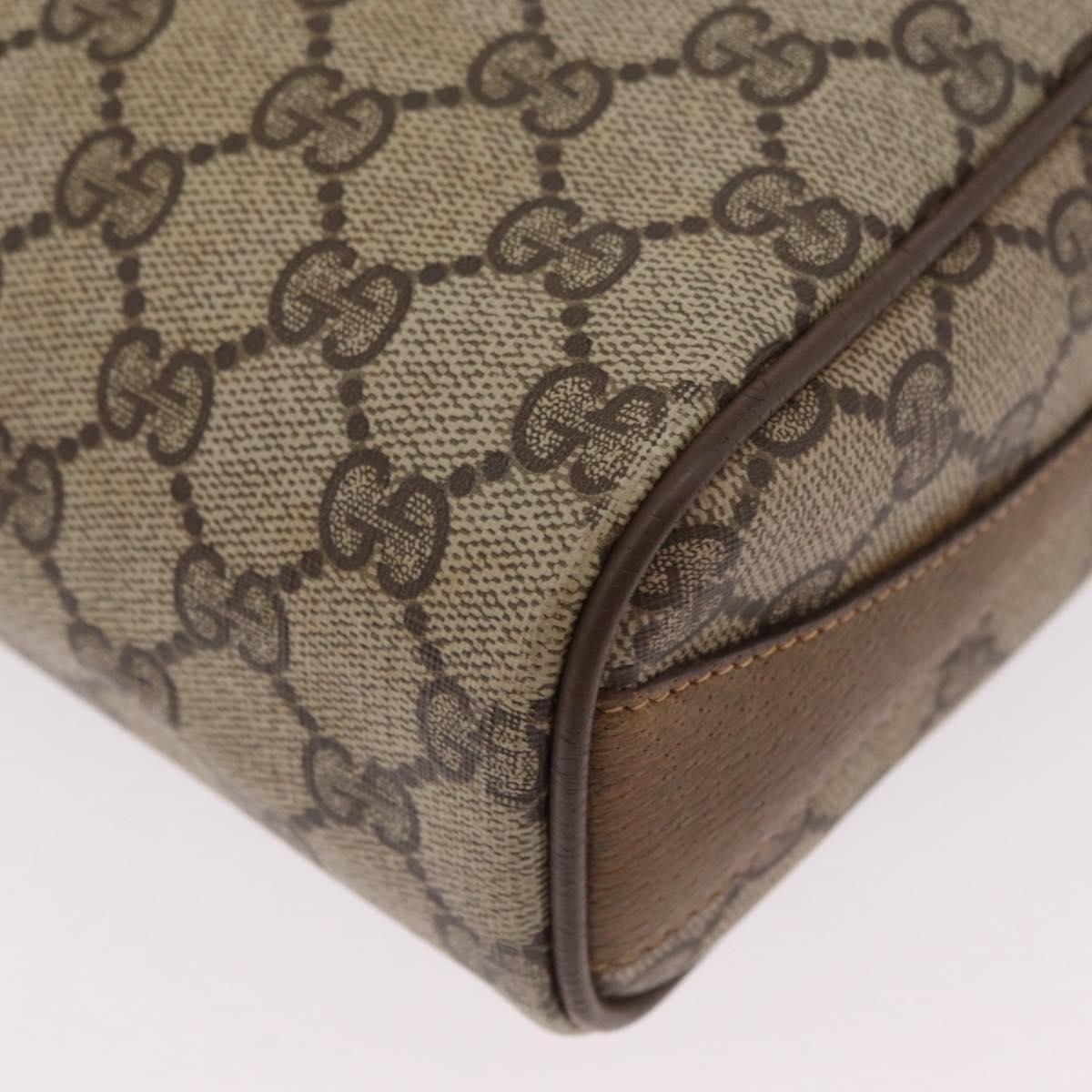 GUCCI GG Supreme Shoulder Bag PVC Beige Gold Tone 89 02 017 Auth ka6421