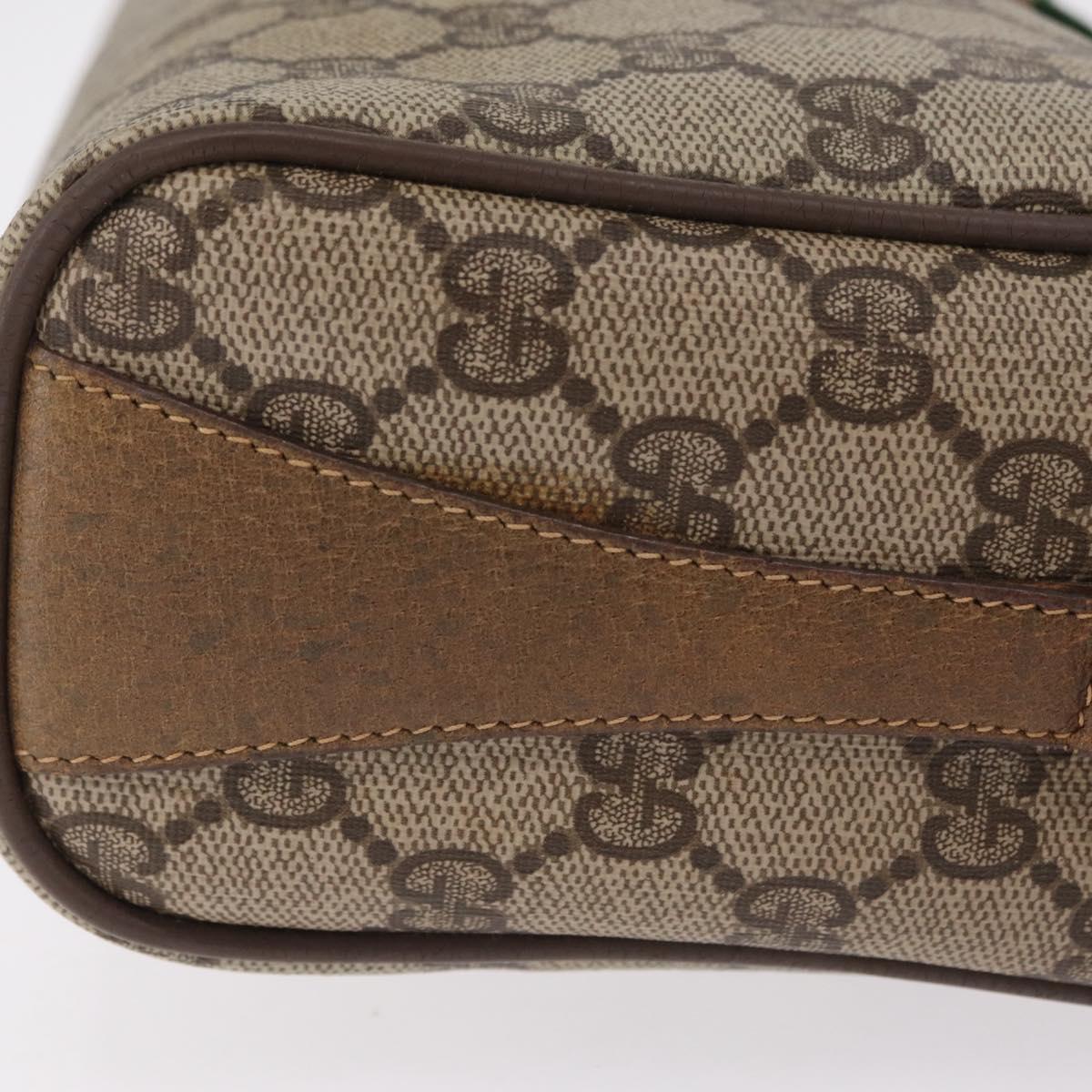 GUCCI GG Supreme Shoulder Bag PVC Beige Gold Tone 89 02 017 Auth ka6421
