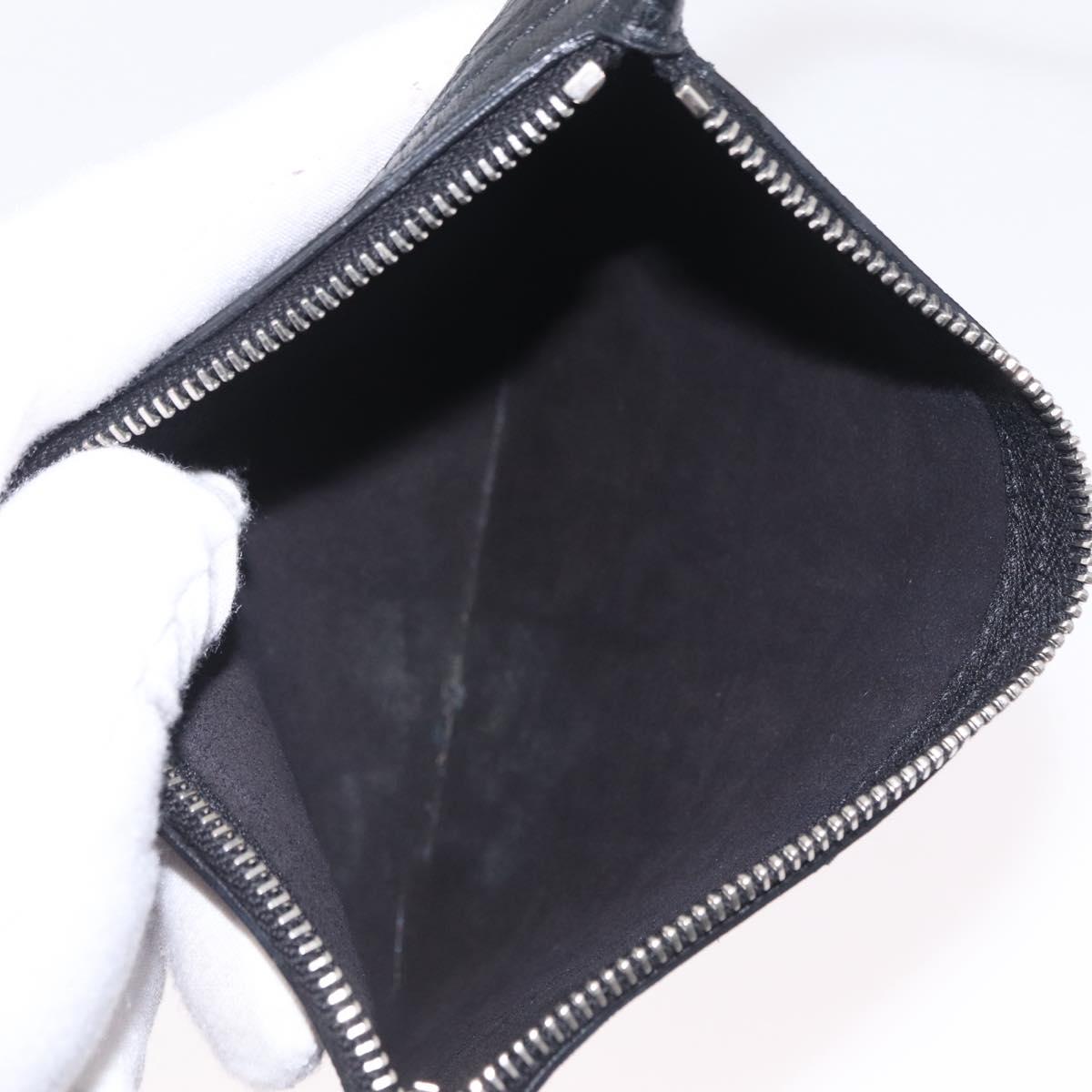 Saint Laurent Tote Bag Leather Black Silver 600261 Auth ka6434V