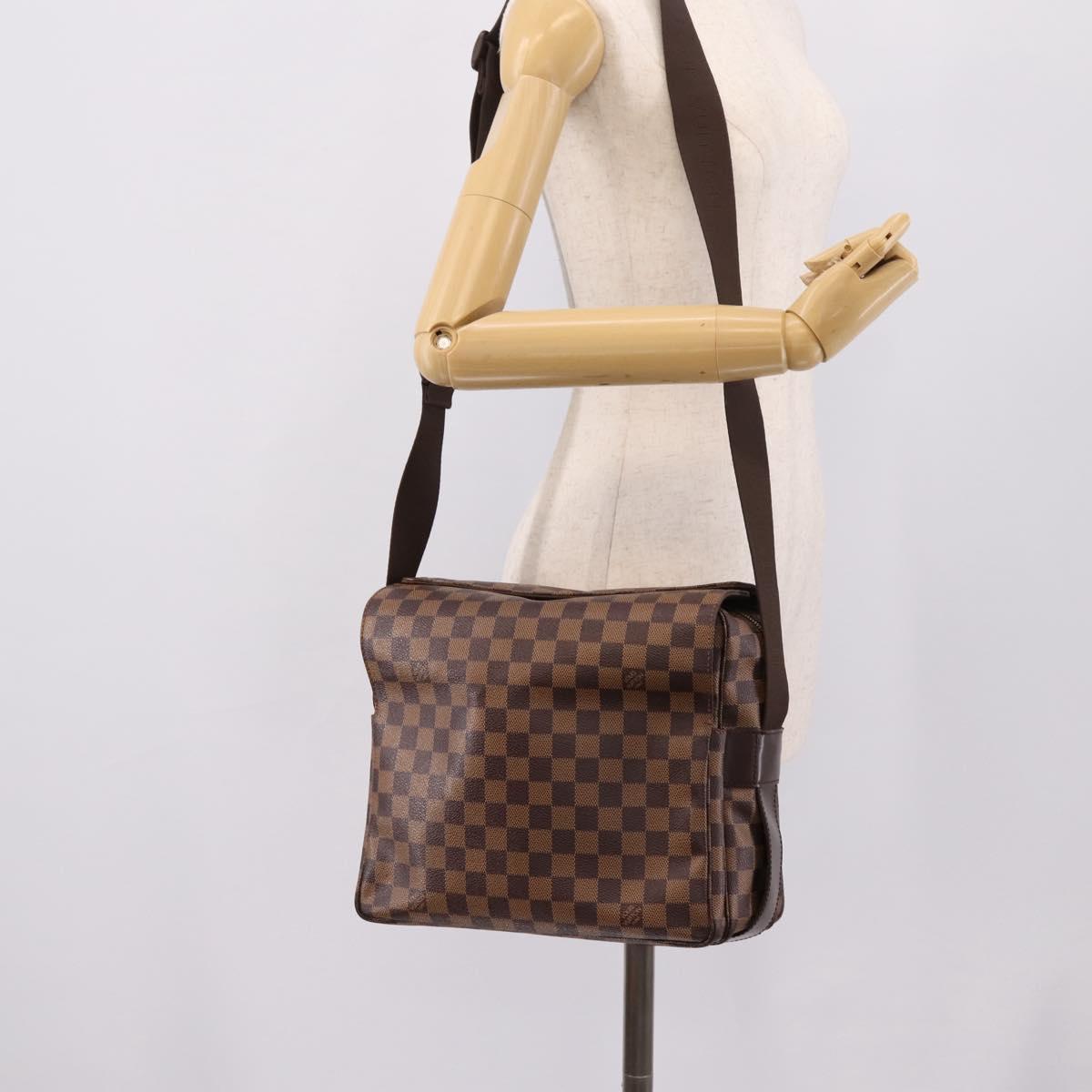 LOUIS VUITTON Damier Ebene Naviglio Shoulder Bag N45255 LV Auth ka6440A