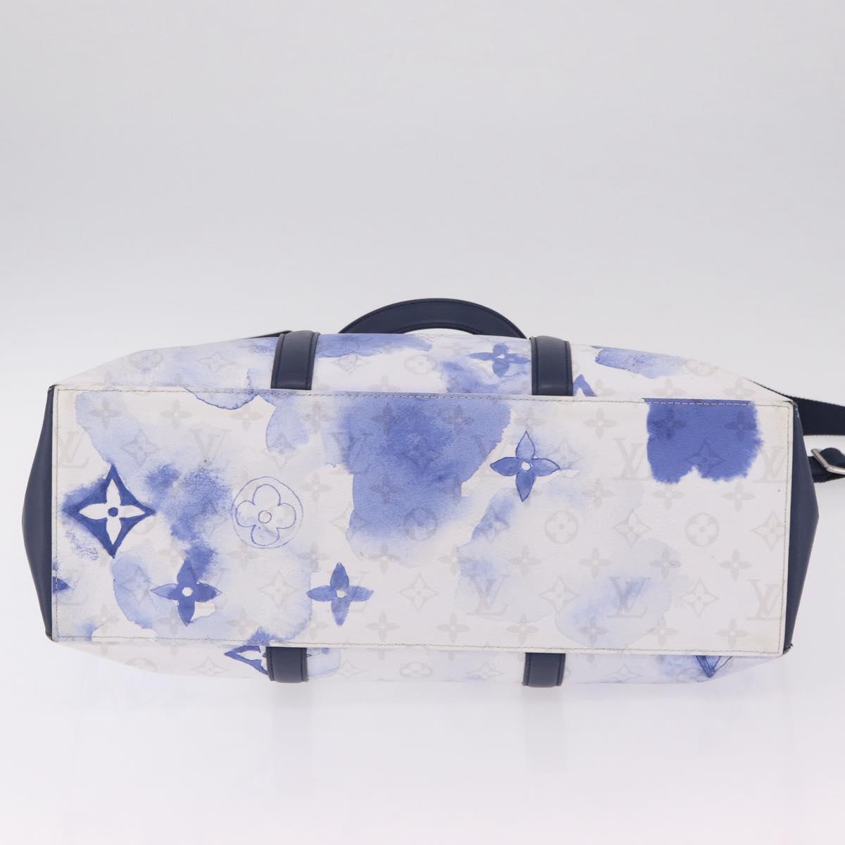 LOUIS VUITTON Monogram Watercolor Weekend Tote GM Blue M45755 LV Auth ka6444M