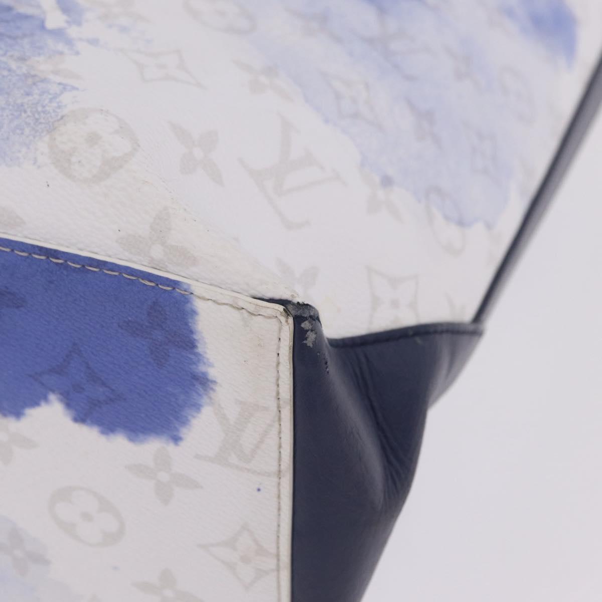 LOUIS VUITTON Monogram Watercolor Weekend Tote GM Blue M45755 LV Auth ka6444M