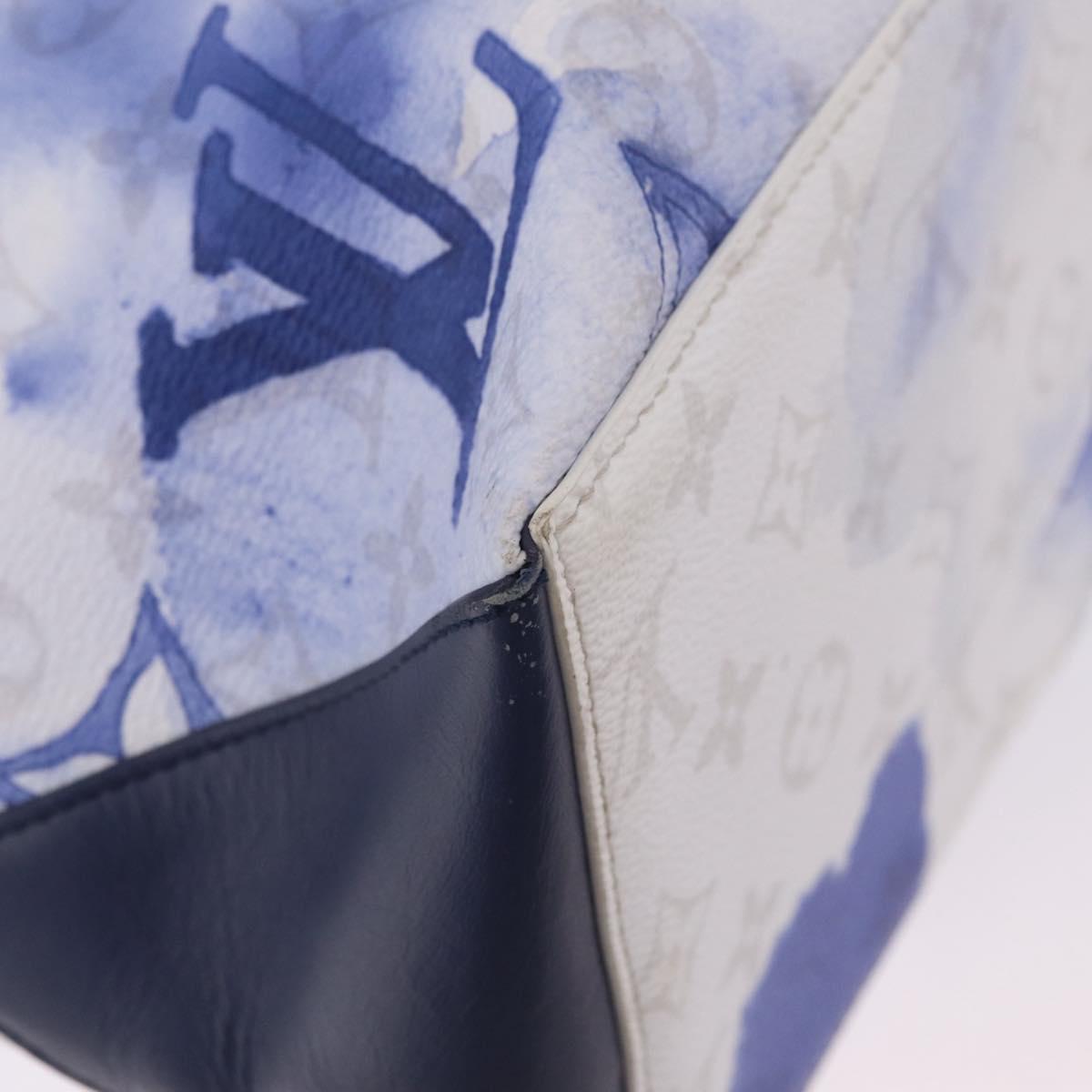 LOUIS VUITTON Monogram Watercolor Weekend Tote GM Blue M45755 LV Auth ka6444M