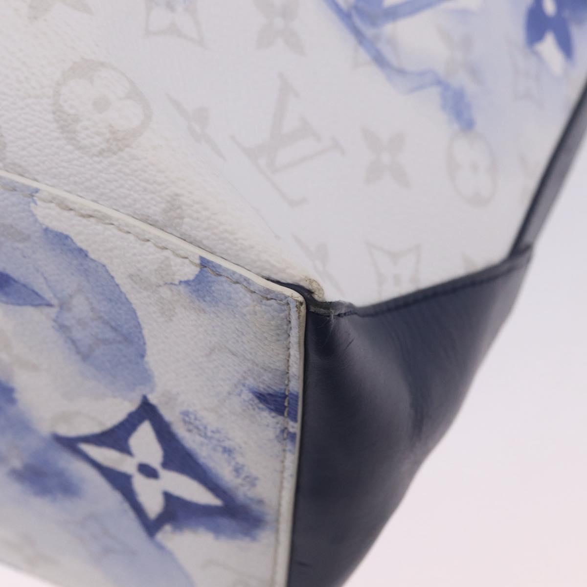 LOUIS VUITTON Monogram Watercolor Weekend Tote GM Blue M45755 LV Auth ka6444M
