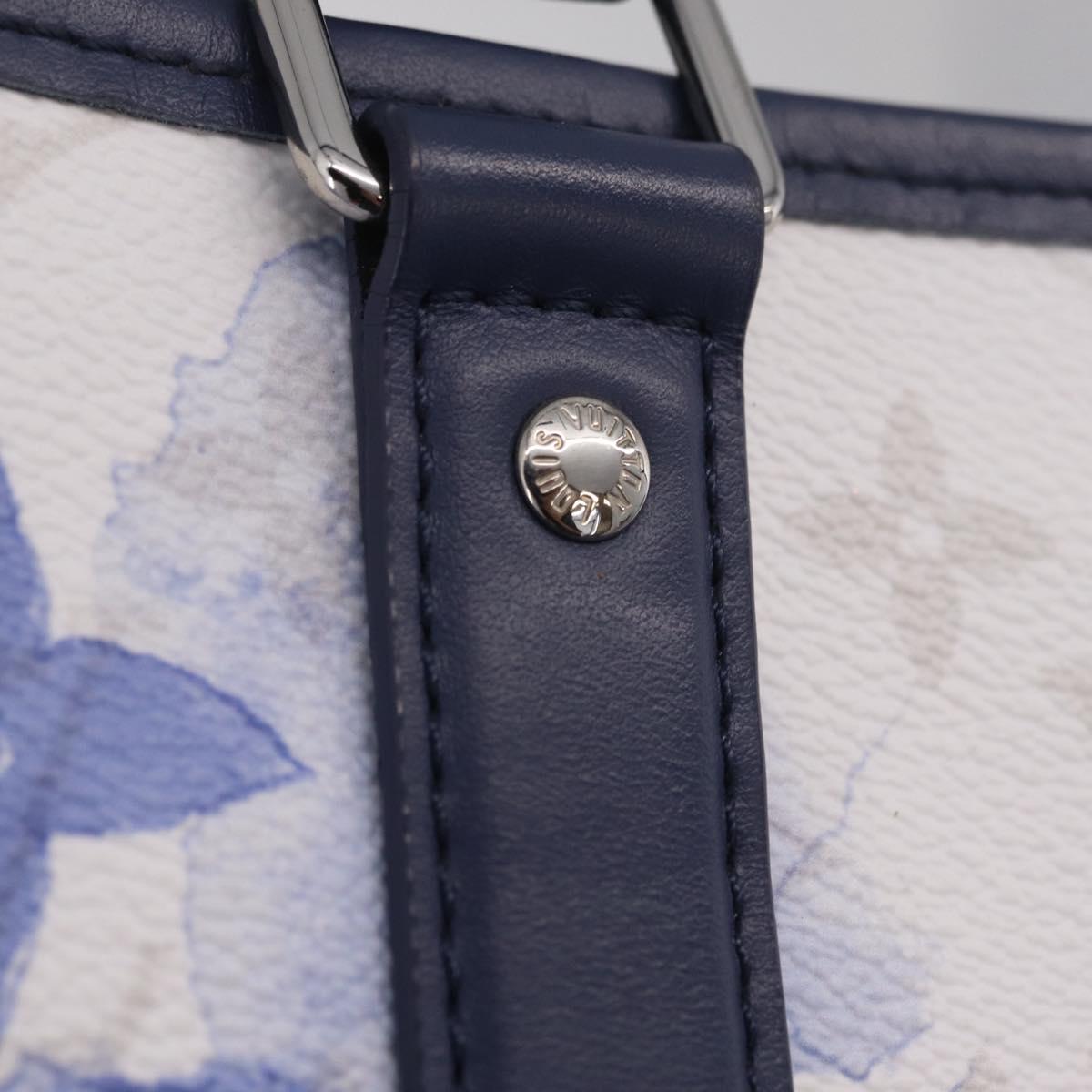 LOUIS VUITTON Monogram Watercolor Weekend Tote GM Blue M45755 LV Auth ka6444M