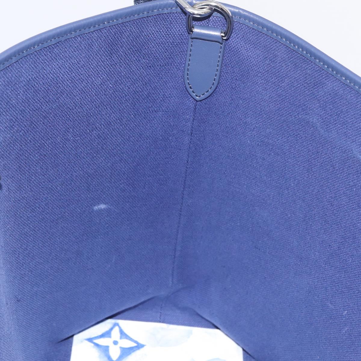 LOUIS VUITTON Monogram Watercolor Weekend Tote GM Blue M45755 LV Auth ka6444M