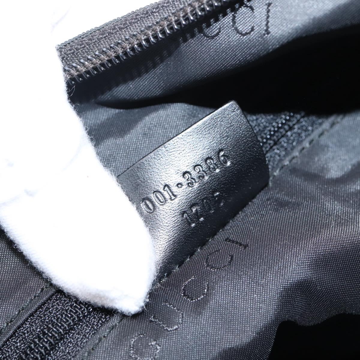 GUCCI Hand Bag Nylon Black 001 3386 Auth ka6457