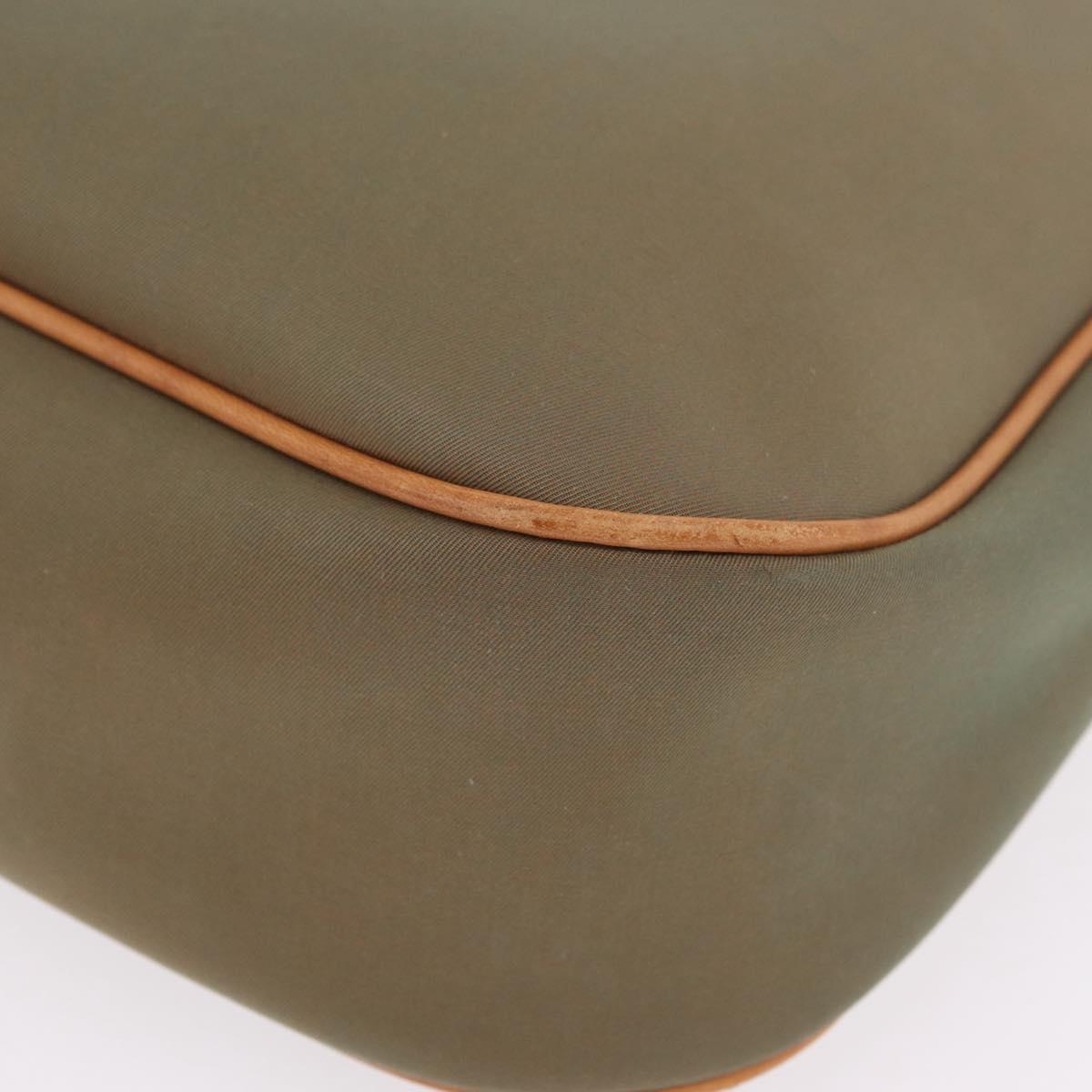 BURBERRY Shoulder Bag Canvas Beige Gold Tone Auth ka6461