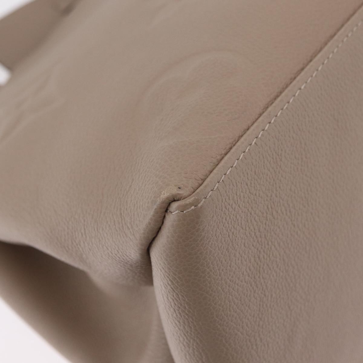 LOUIS VUITTON Monogram Empreinte Grand Palais MM Bag Beige M45833 Auth ka6462M