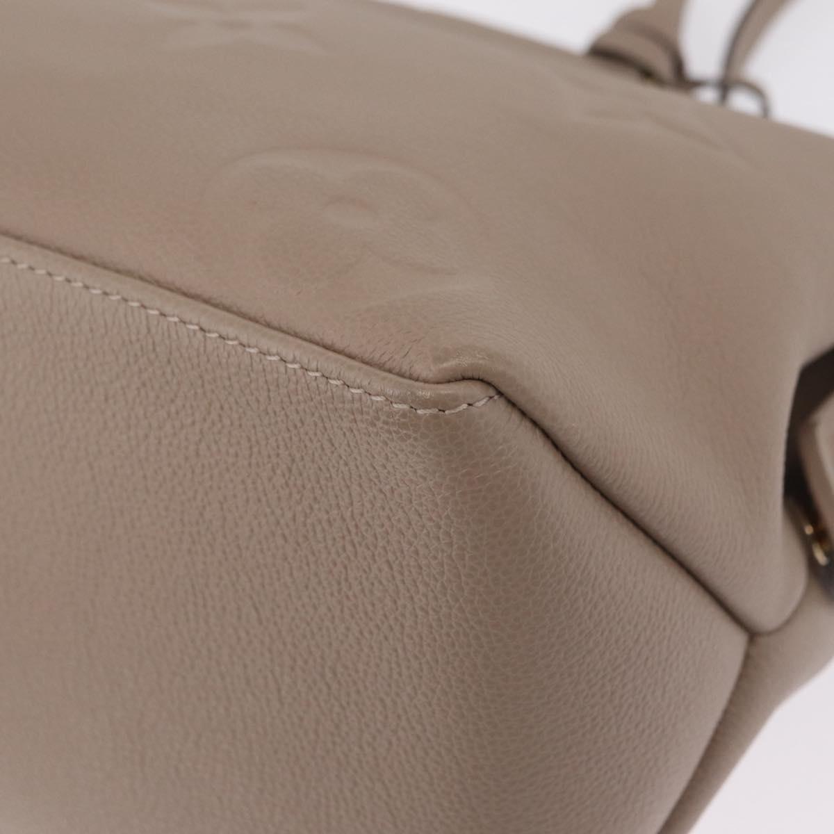 LOUIS VUITTON Monogram Empreinte Grand Palais MM Bag Beige M45833 Auth ka6462M