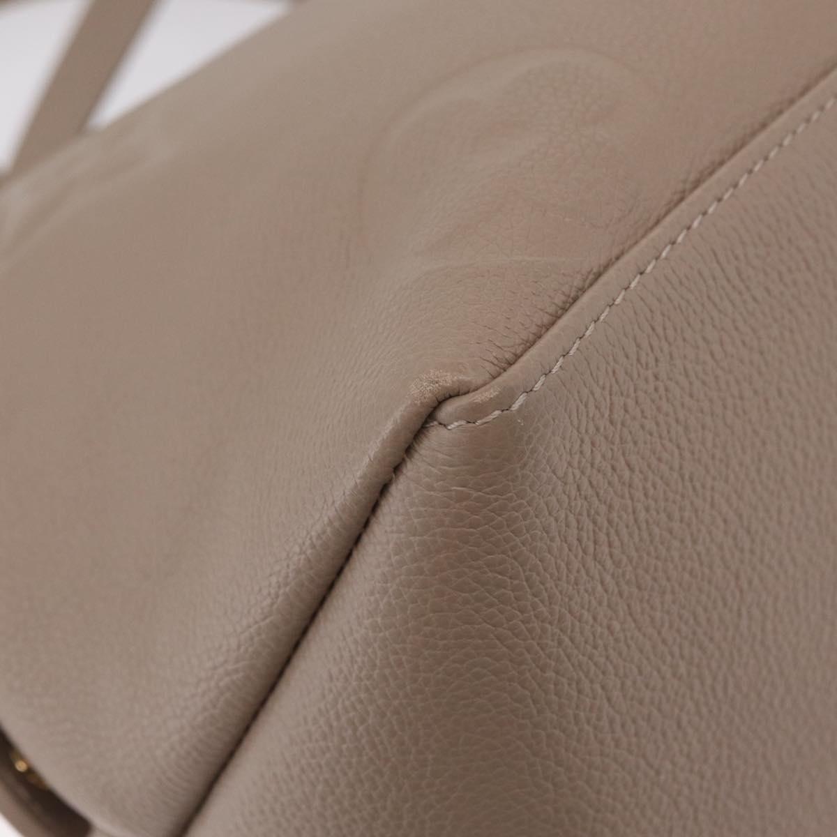 LOUIS VUITTON Monogram Empreinte Grand Palais MM Bag Beige M45833 Auth ka6462M