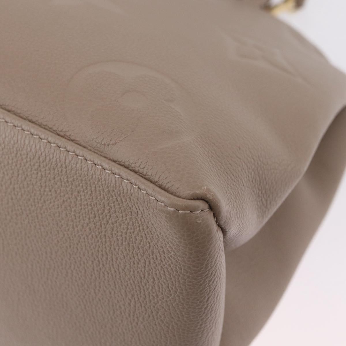 LOUIS VUITTON Monogram Empreinte Grand Palais MM Bag Beige M45833 Auth ka6462M