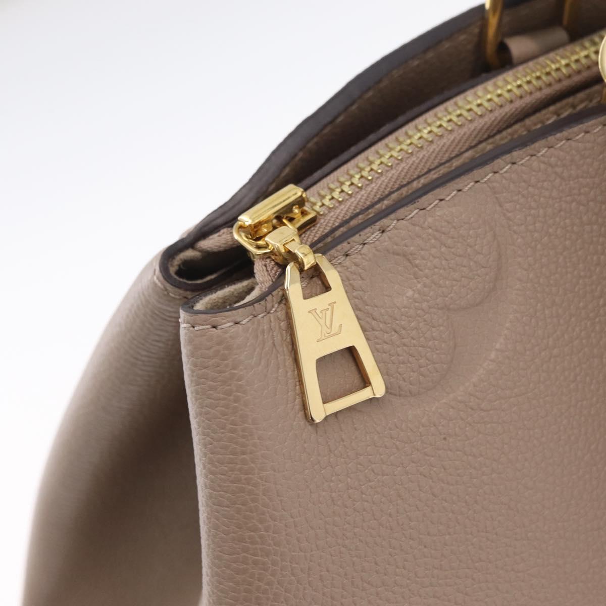 LOUIS VUITTON Monogram Empreinte Grand Palais MM Bag Beige M45833 Auth ka6462M