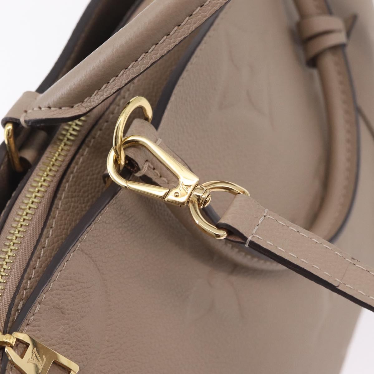 LOUIS VUITTON Monogram Empreinte Grand Palais MM Bag Beige M45833 Auth ka6462M