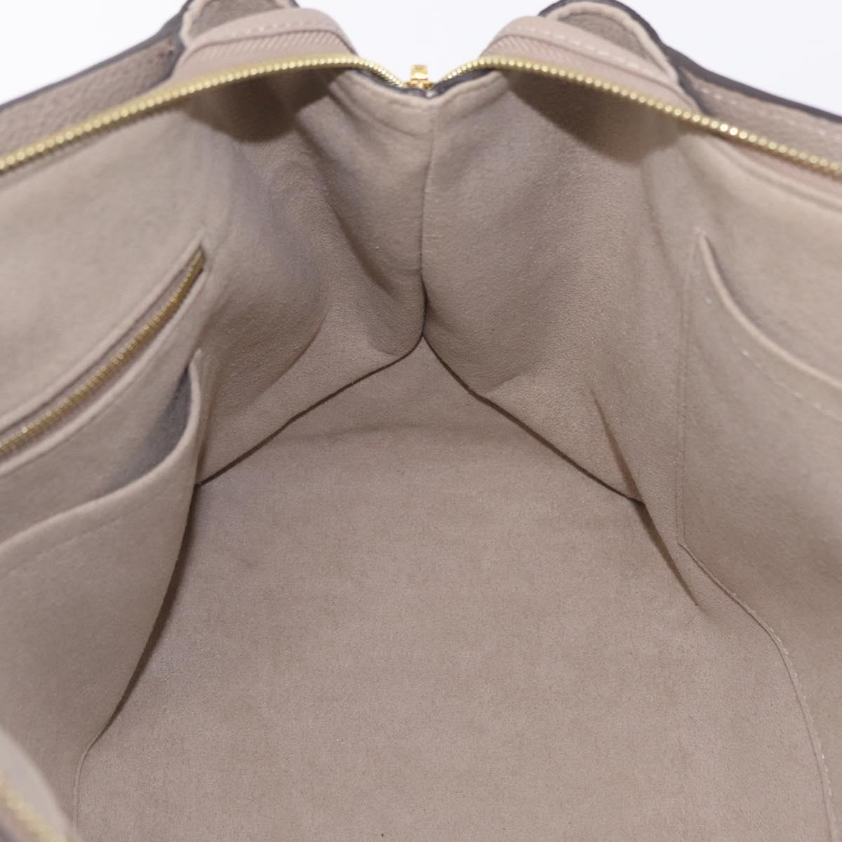 LOUIS VUITTON Monogram Empreinte Grand Palais MM Bag Beige M45833 Auth ka6462M
