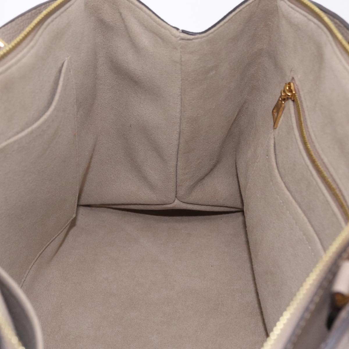 LOUIS VUITTON Monogram Empreinte Grand Palais MM Bag Beige M45833 Auth ka6462M