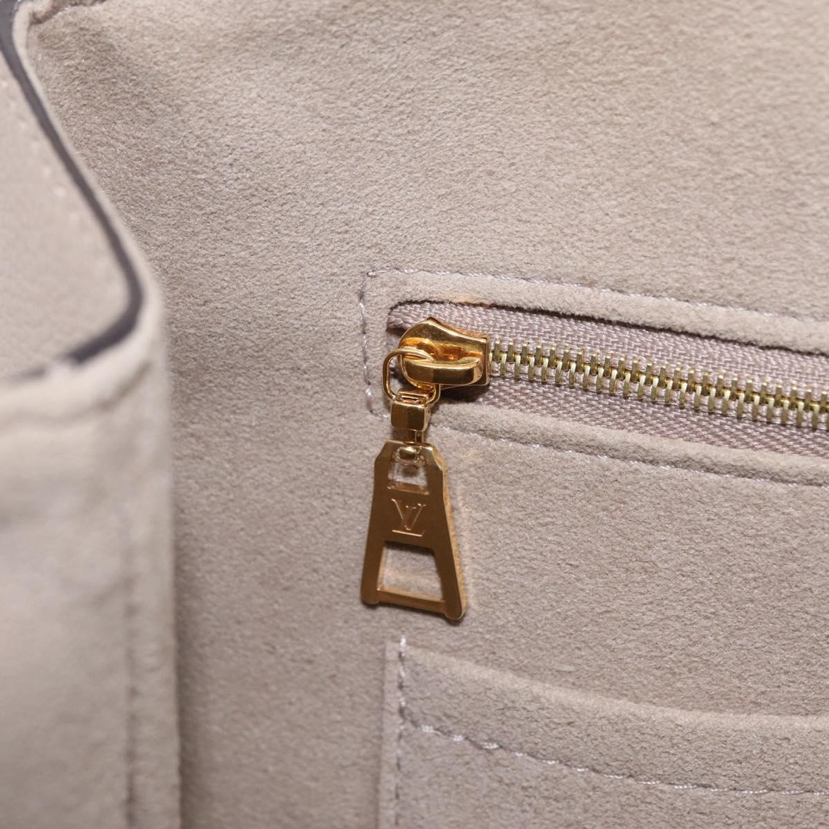 LOUIS VUITTON Monogram Empreinte Grand Palais MM Bag Beige M45833 Auth ka6462M