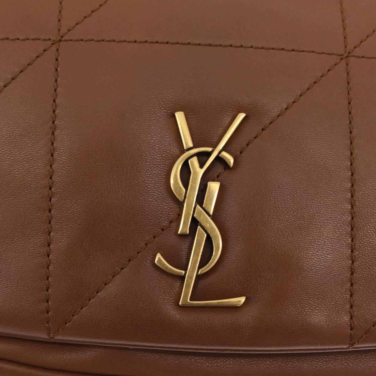 Saint Laurent Jamie Small Chain Shoulder Bag Leather Brown 763475 Auth ka6466SAM
