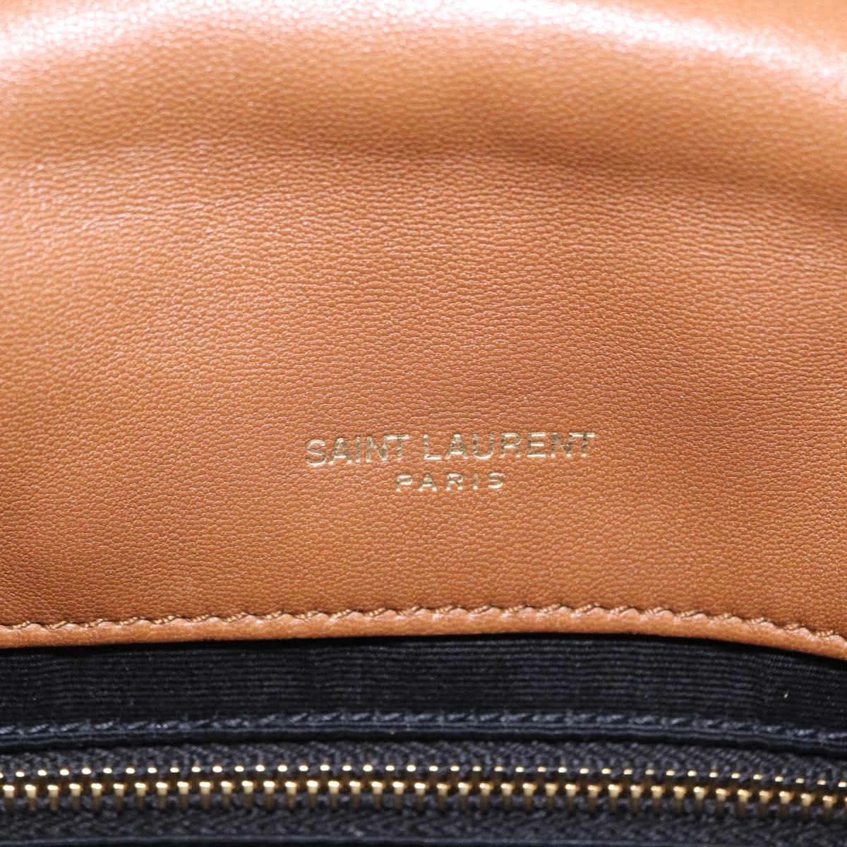 Saint Laurent Jamie Small Chain Shoulder Bag Leather Brown 763475 Auth ka6466SAM