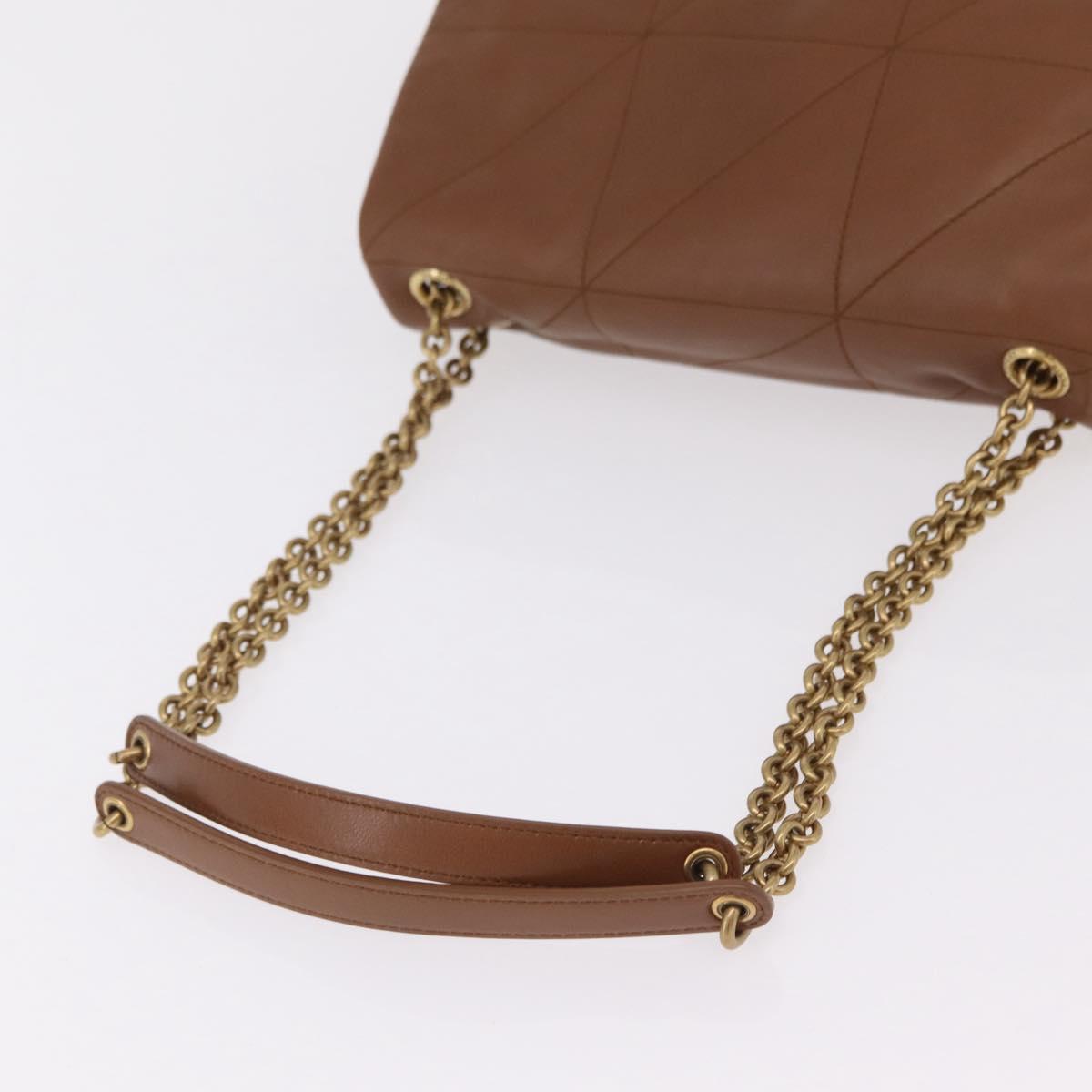 Saint Laurent Jamie Small Chain Shoulder Bag Leather Brown 763475 Auth ka6466SAM