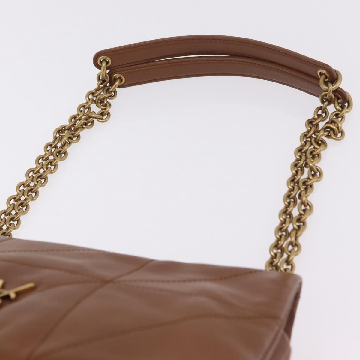 Saint Laurent Jamie Small Chain Shoulder Bag Leather Brown 763475 Auth ka6466SAM