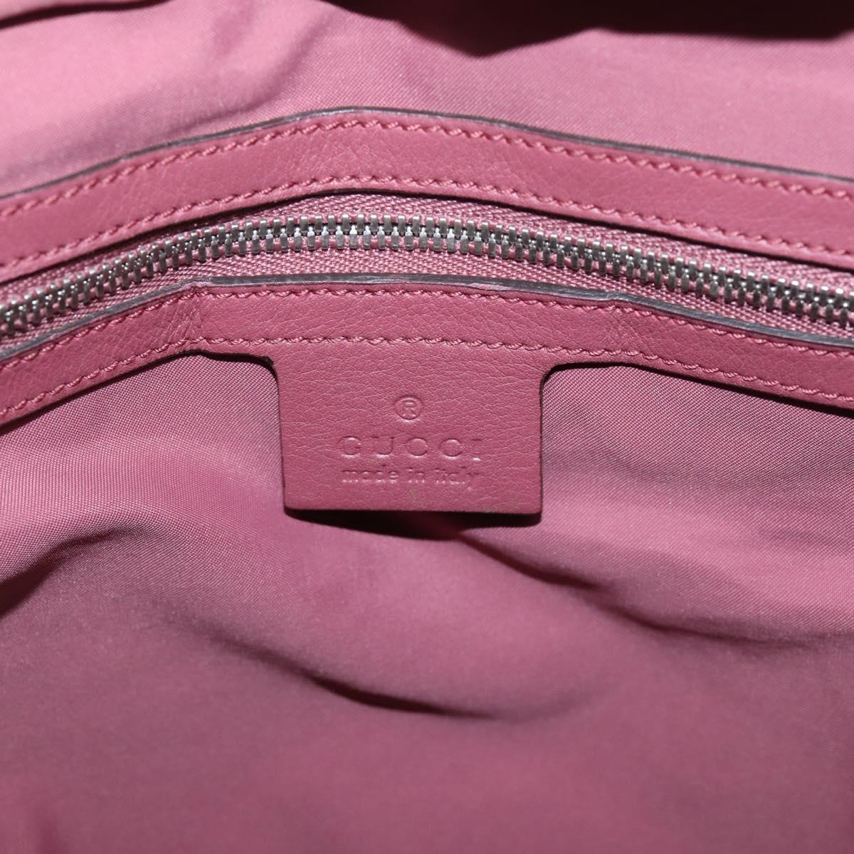GUCCI GG Blooms Backpack PVC Leather Beige Silver 410544 Auth ka6474A
