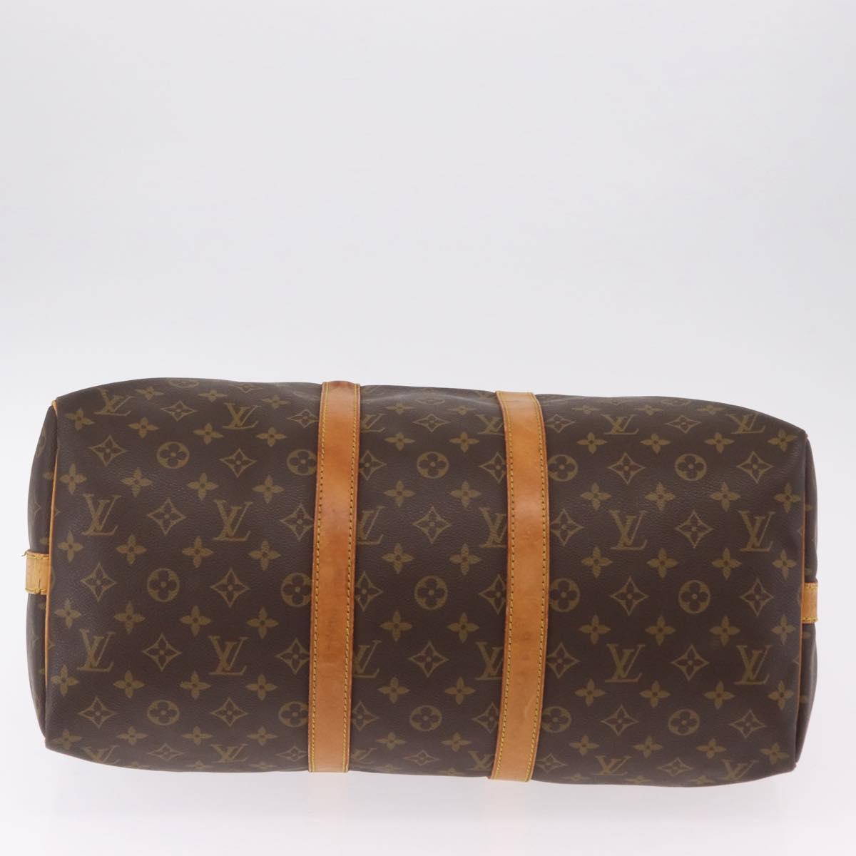 LOUIS VUITTON Monogram Keepall Bandouliere 45 Boston Bag M41418 LV Auth ka6478A