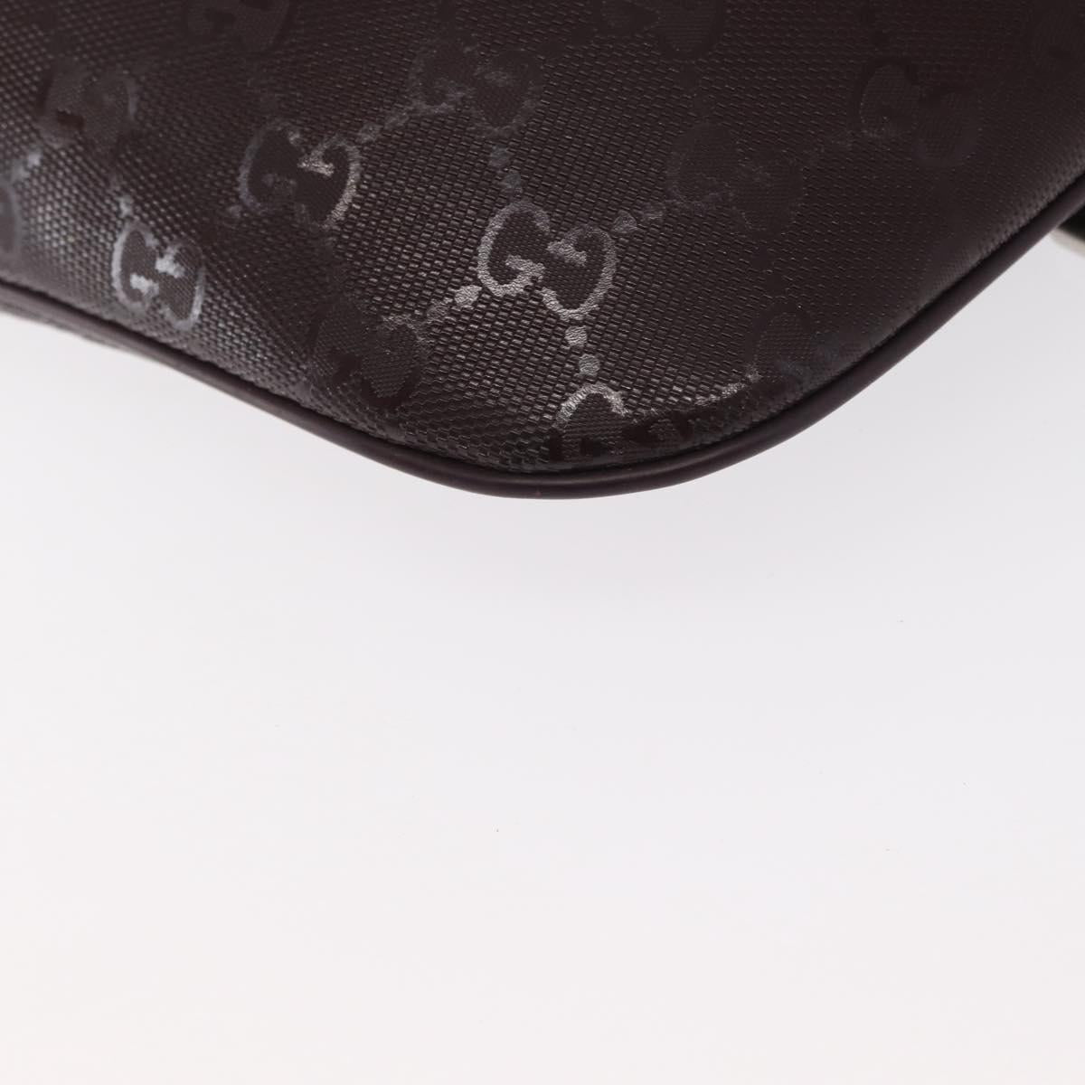 GUCCI GG implementation Waist Bag PVC Wine Red Silver 233269 Auth ka648