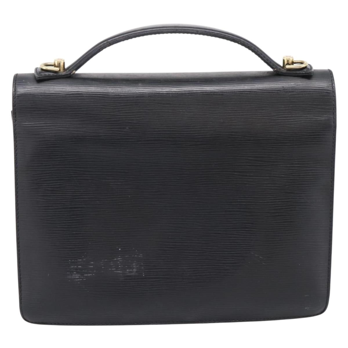 LOUIS VUITTON Epi Monceau 28 Hand Bag Black M52122 LV Auth ka6480