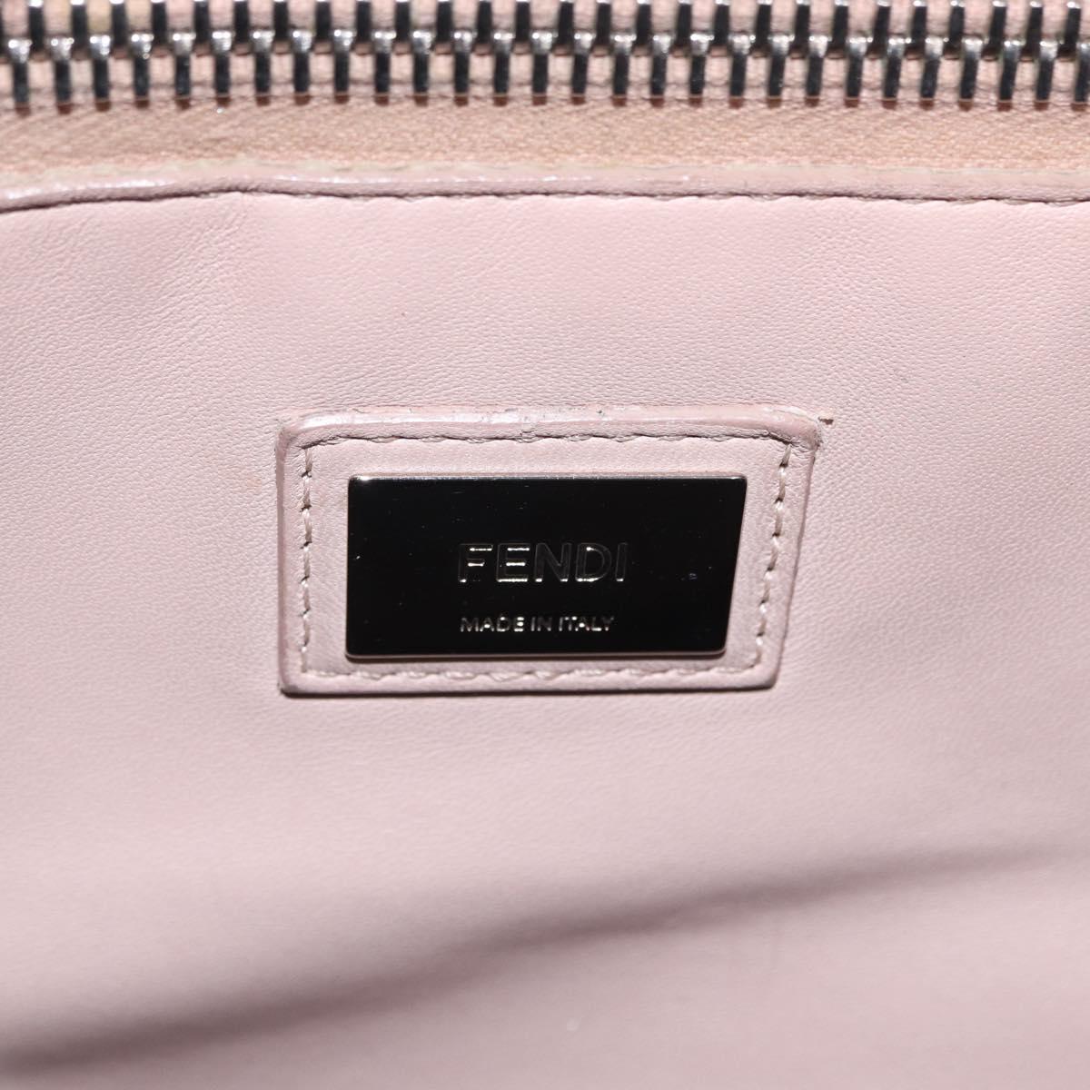FENDI Peek A Boo Hand Bag Leather 2way Blue Silver 8BN290 Auth ka6482V