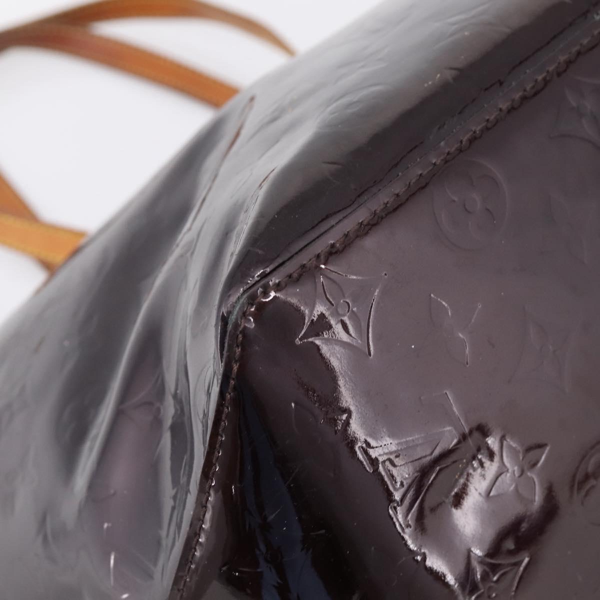 LOUIS VUITTON Monogram Vernis Bellevue GM Tote Bag Amarante M93589 Auth ka6486