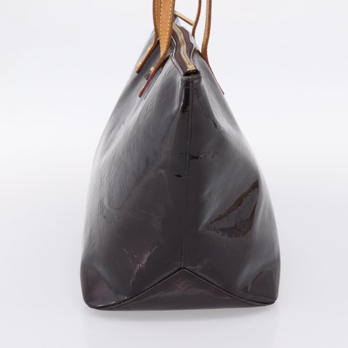 LOUIS VUITTON Monogram Vernis Bellevue GM Tote Bag Amarante M93589 Auth ka6486