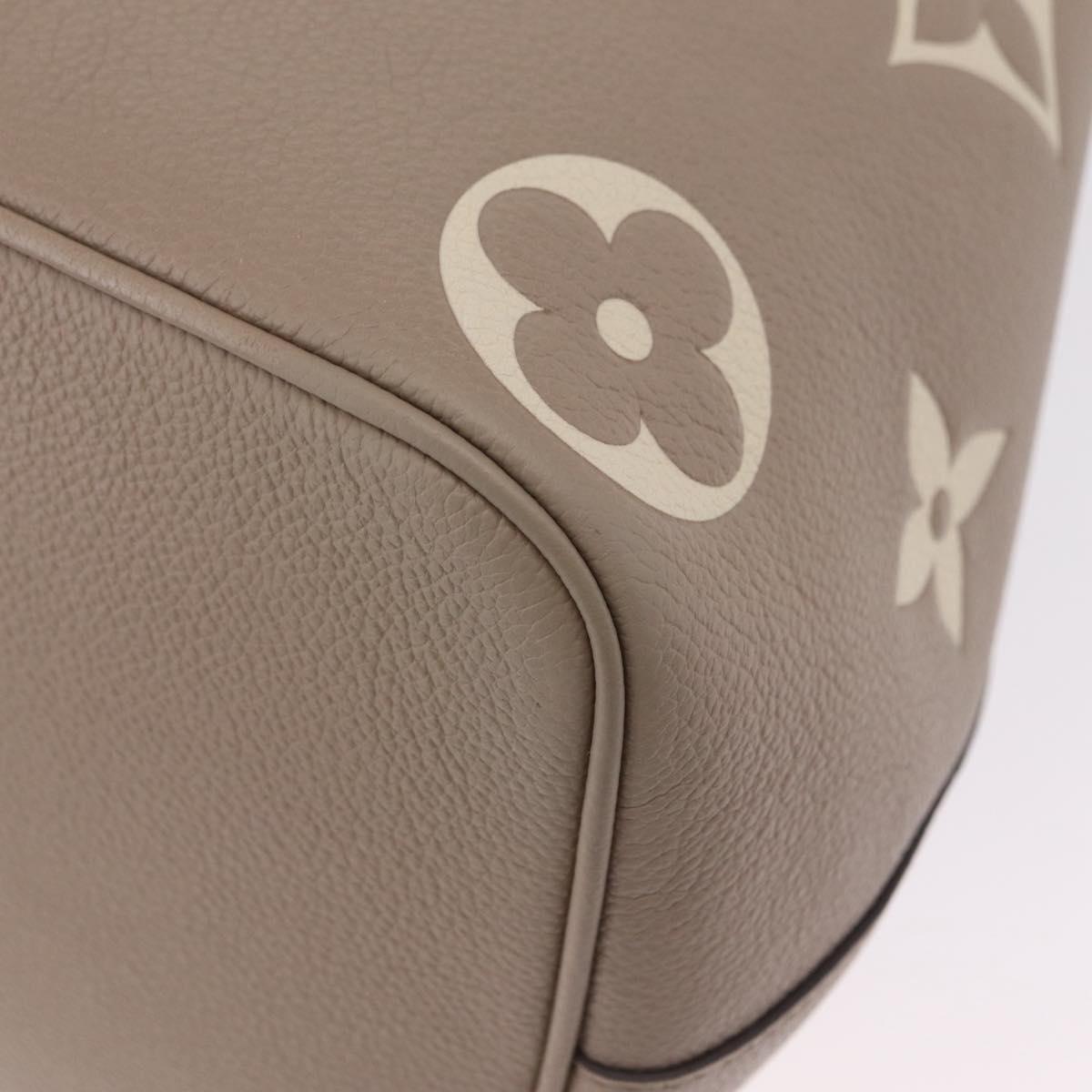 LOUIS VUITTON Monogram Empreinte Neo Noe MM Bag Beige M45555 LV Auth ka6488M