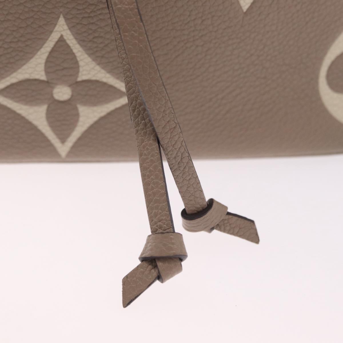 LOUIS VUITTON Monogram Empreinte Neo Noe MM Bag Beige M45555 LV Auth ka6488M