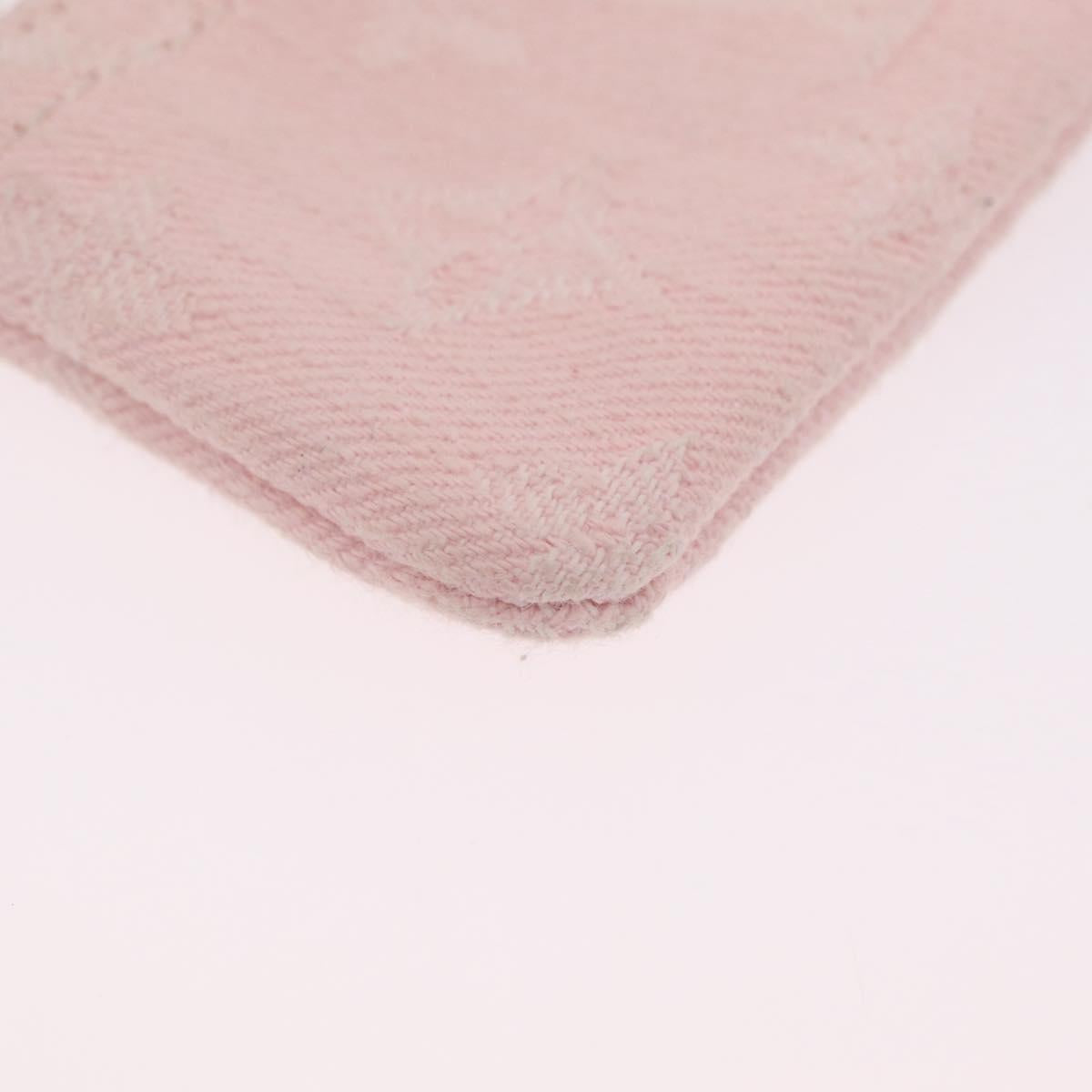 LOUIS VUITTON Monogram Denim Pochette Cles Coin Purse Pink M13208 Auth ka6496M