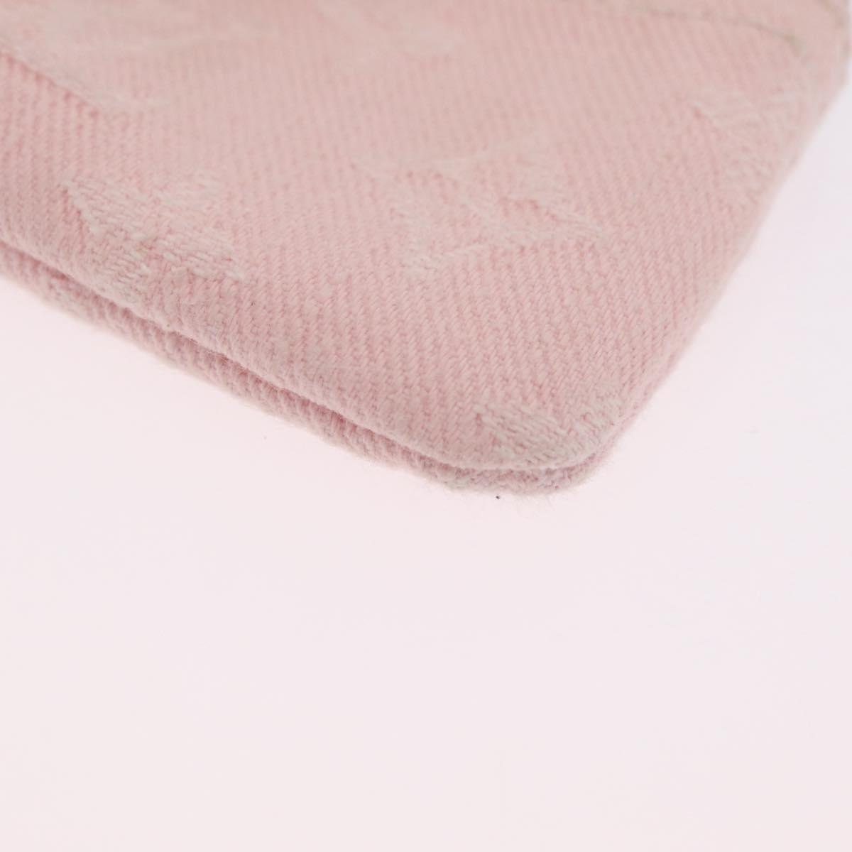 LOUIS VUITTON Monogram Denim Pochette Cles Coin Purse Pink M13208 Auth ka6496M