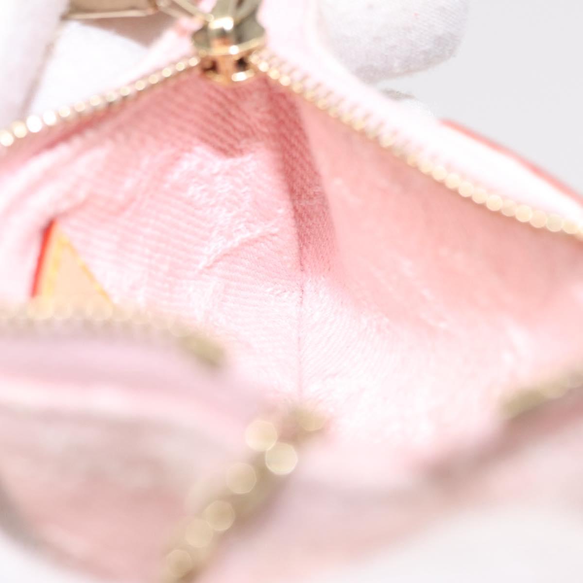 LOUIS VUITTON Monogram Denim Pochette Cles Coin Purse Pink M13208 Auth ka6496M