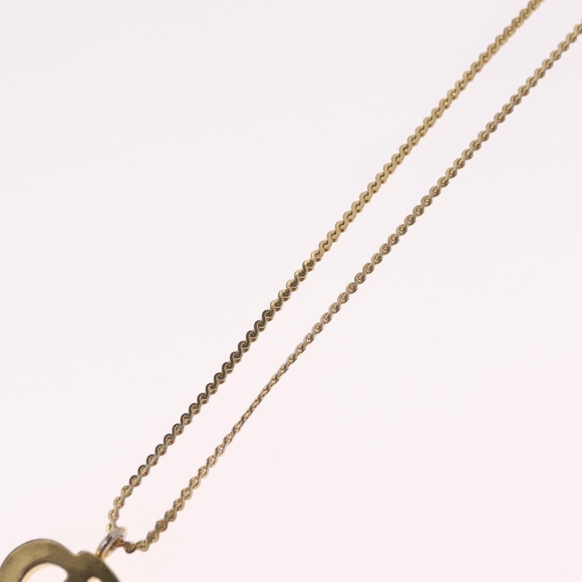 Christian Dior Necklace Metal Gold Tone Auth ka6499