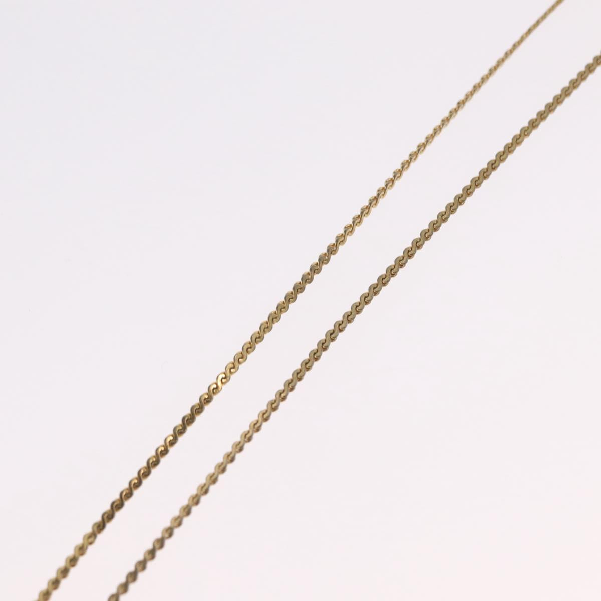 Christian Dior Necklace Metal Gold Tone Auth ka6499