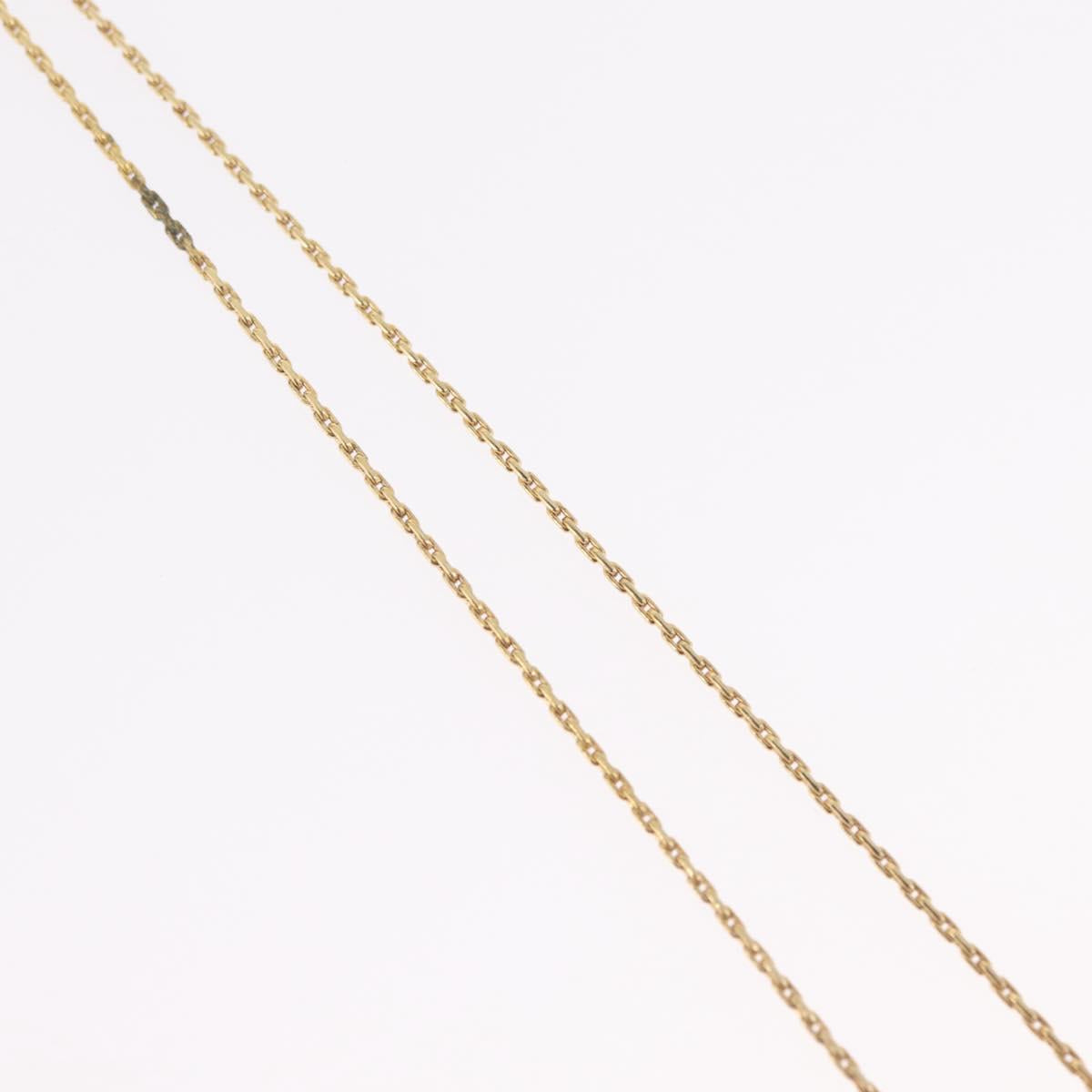 Christian Dior Necklace Metal Gold Tone Auth ka6500