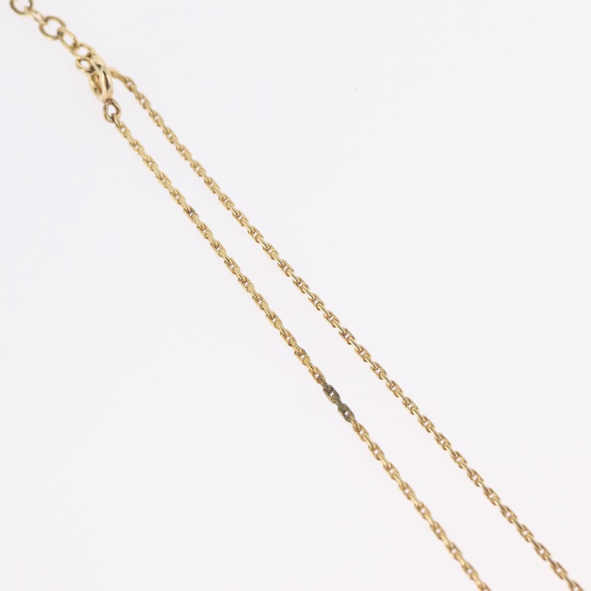 Christian Dior Necklace Metal Gold Tone Auth ka6500