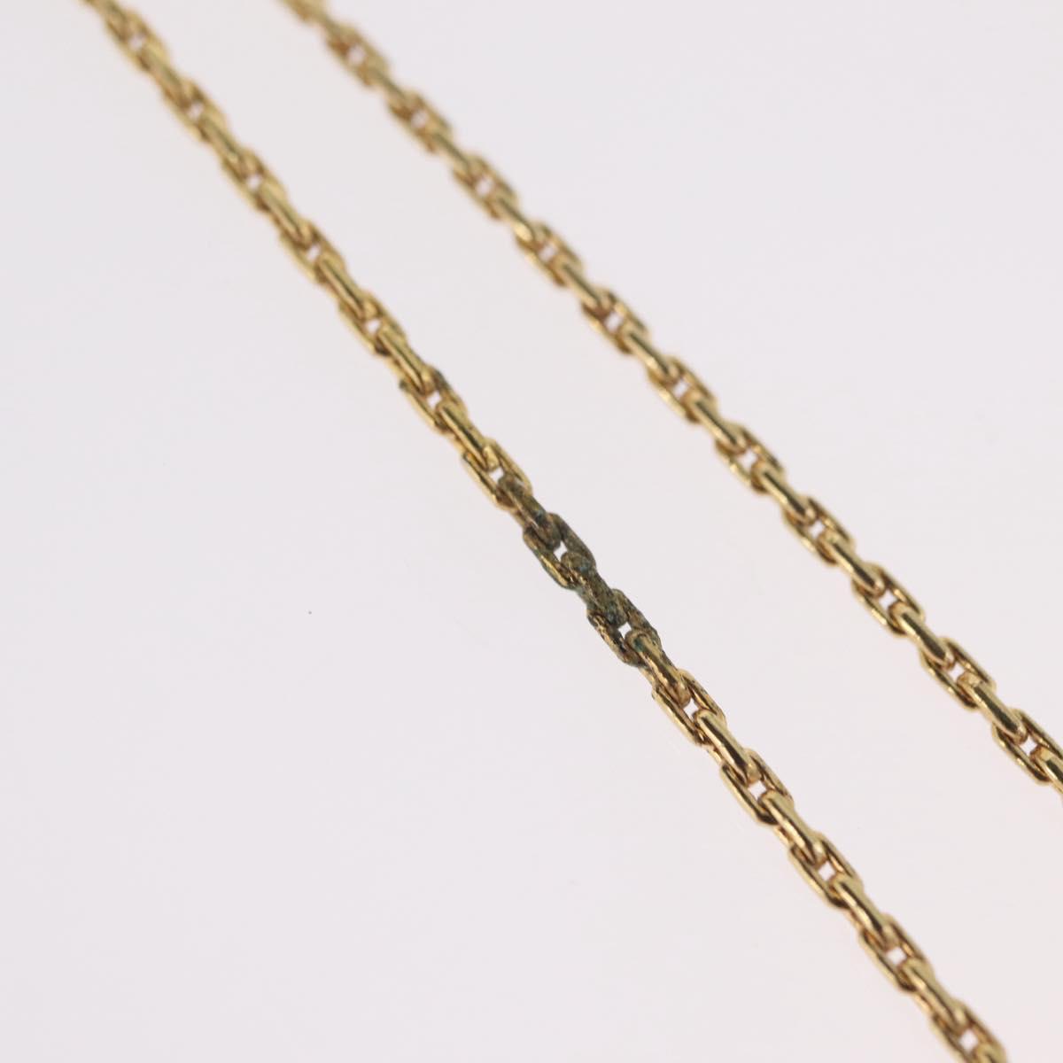 Christian Dior Necklace Metal Gold Tone Auth ka6500