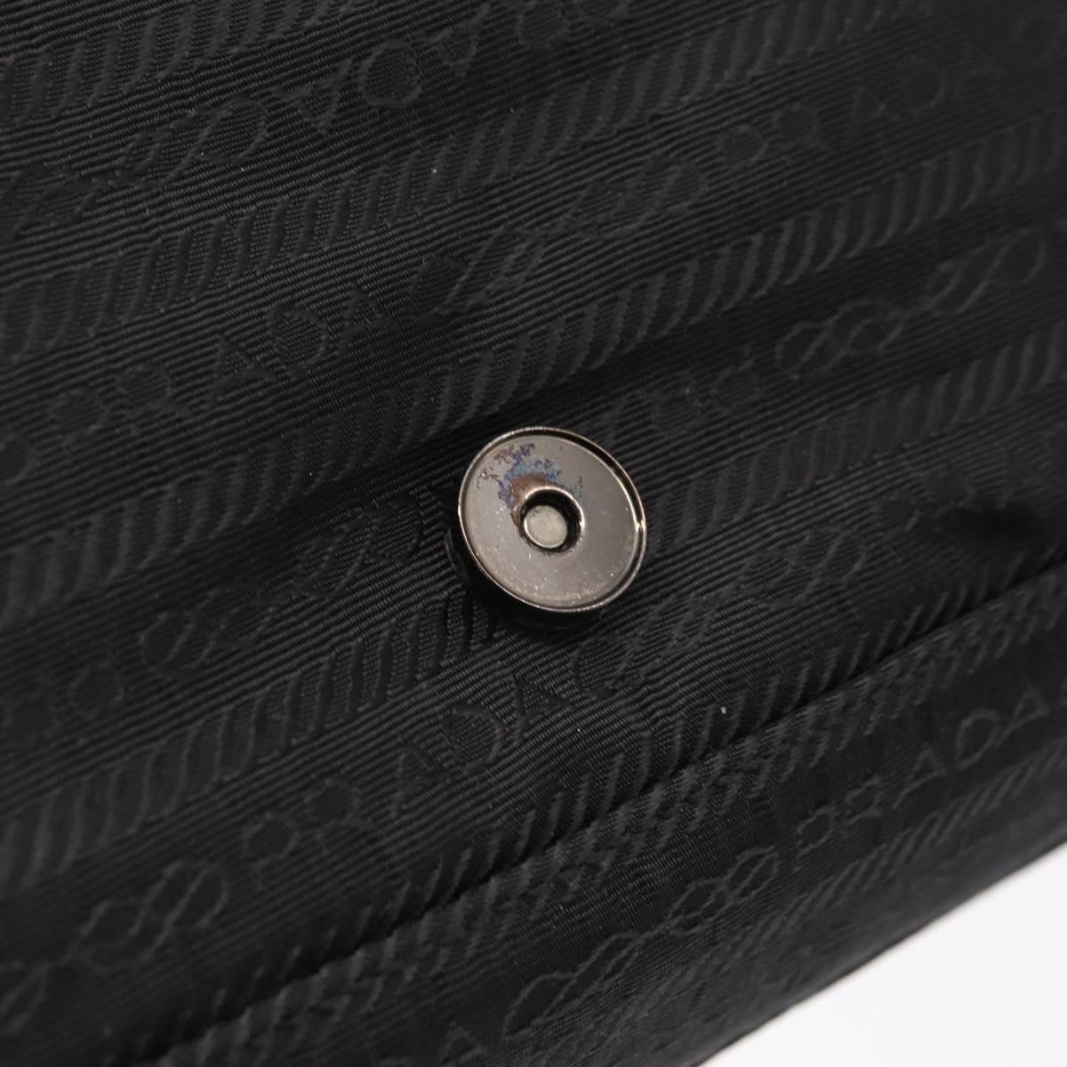 PRADA Shoulder Bag Nylon Black Silver Auth ka6507