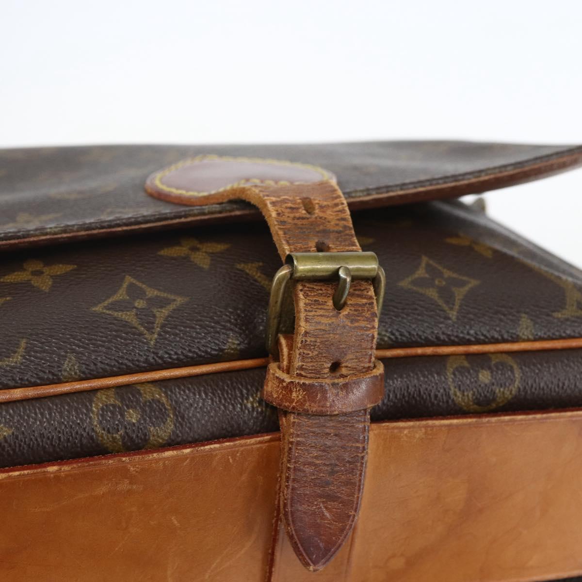 LOUIS VUITTON Monogram Cartouchiere GM Shoulder Bag M51252 LV Auth ka651