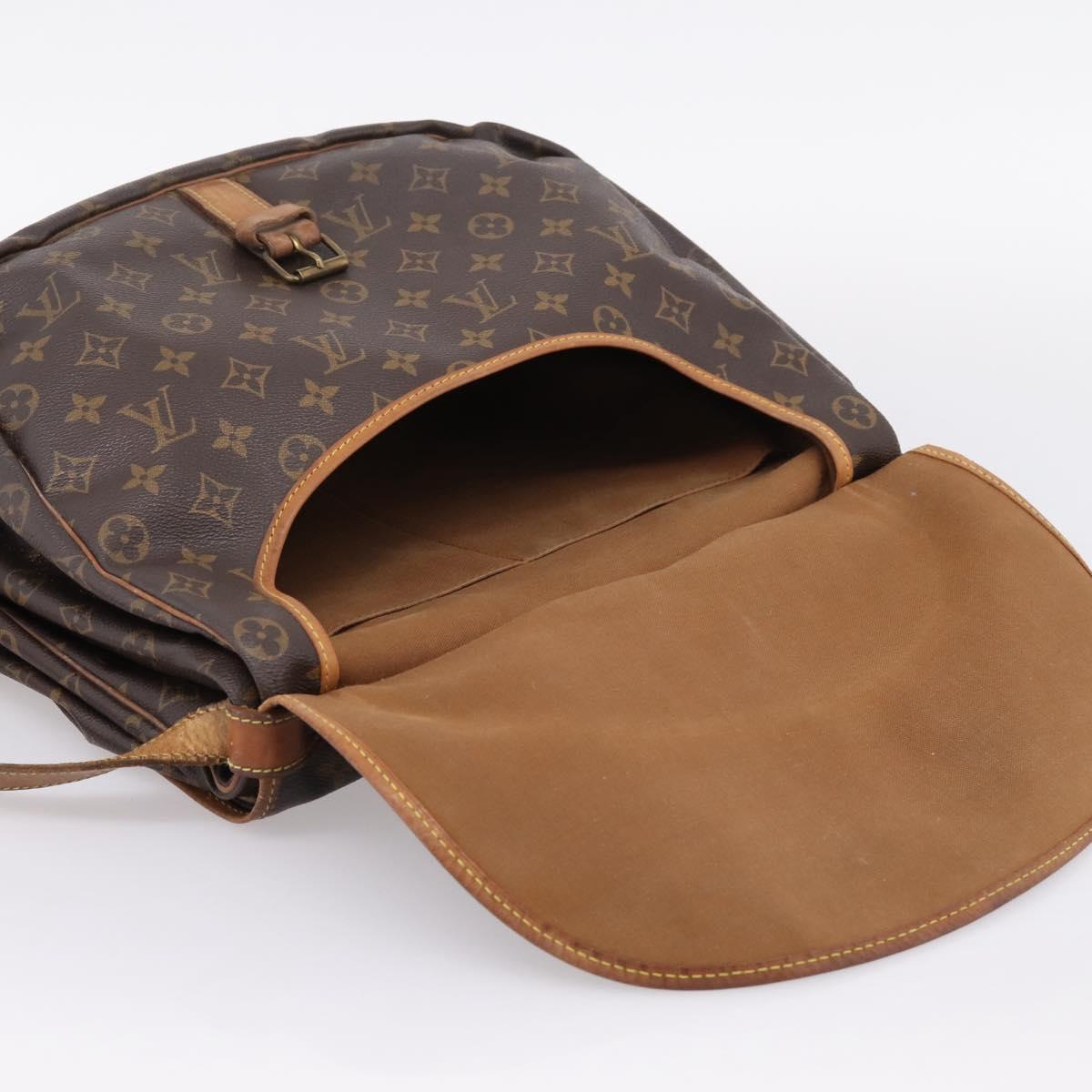 LOUIS VUITTON Monogram Saumur 35 Shoulder Bag M42254 LV Auth ka6513
