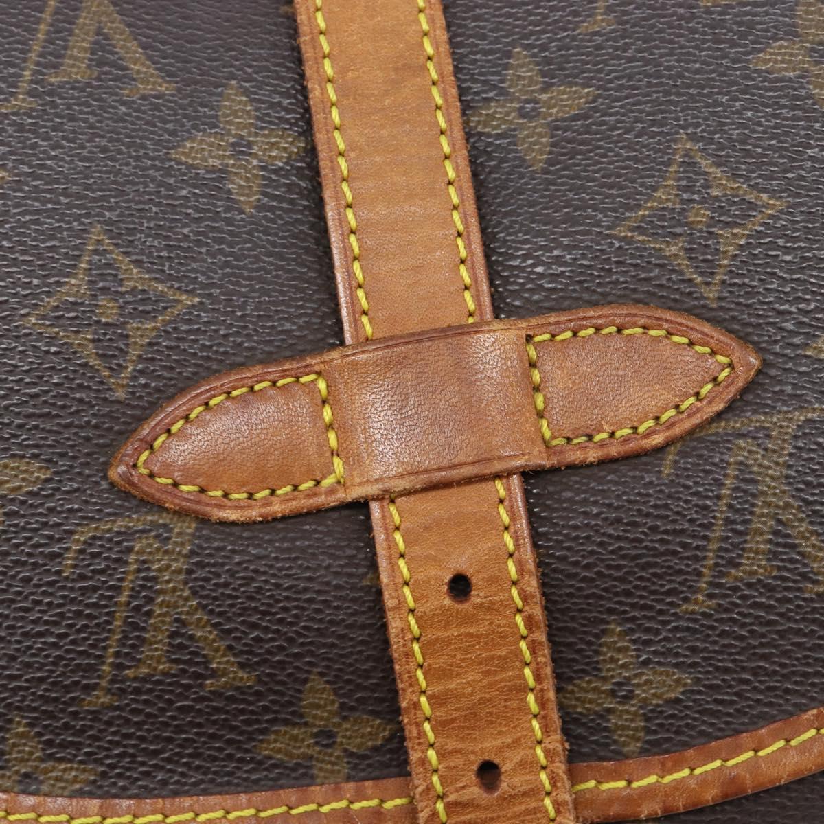 LOUIS VUITTON Monogram Saumur 30 Shoulder Bag M42256 LV Auth ka6514