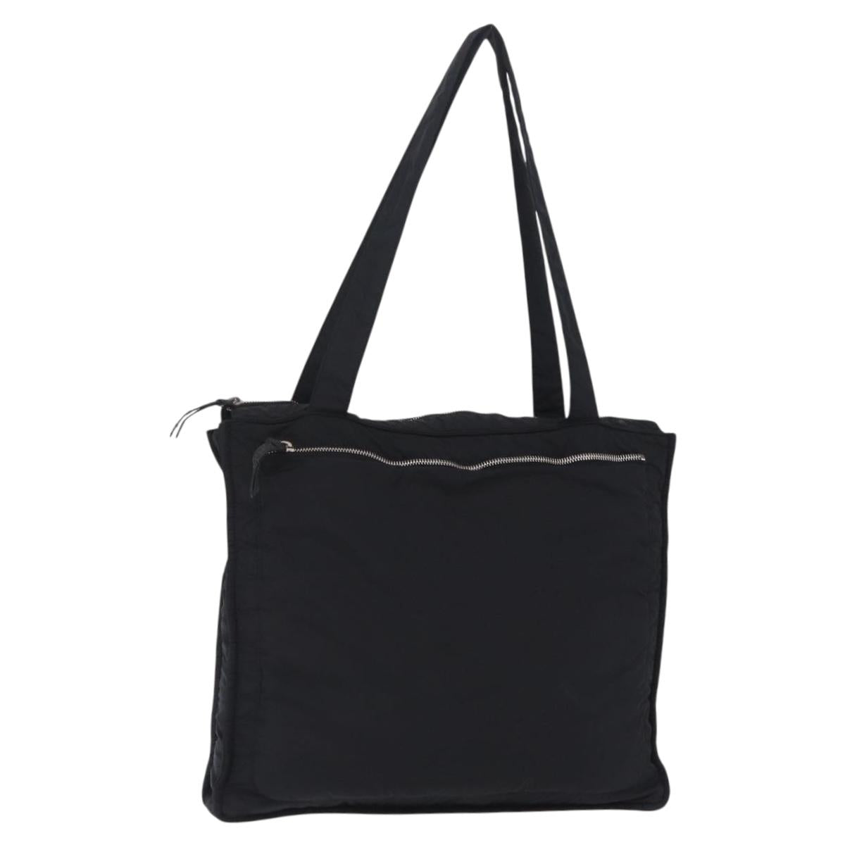 Miu Miu Shoulder Bag Nylon Black Silver Auth ka6516