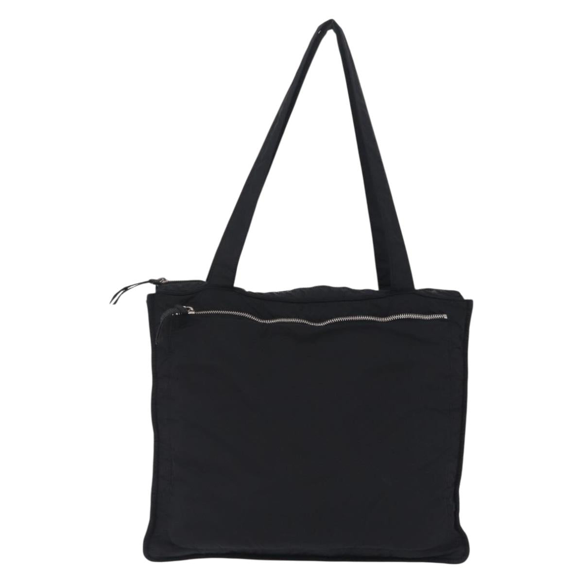 Miu Miu Shoulder Bag Nylon Black Silver Auth ka6516