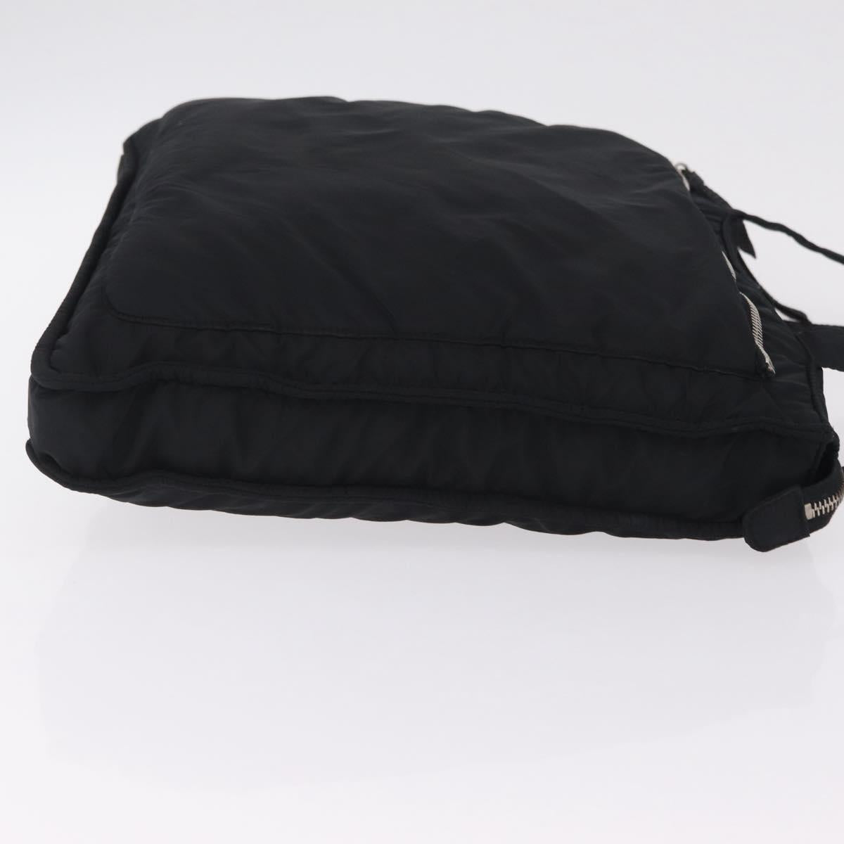 Miu Miu Shoulder Bag Nylon Black Silver Auth ka6516